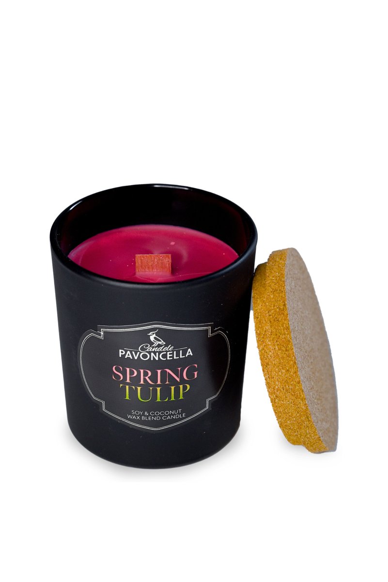 Świeczka sojowa Spring Tulip czarna 135g