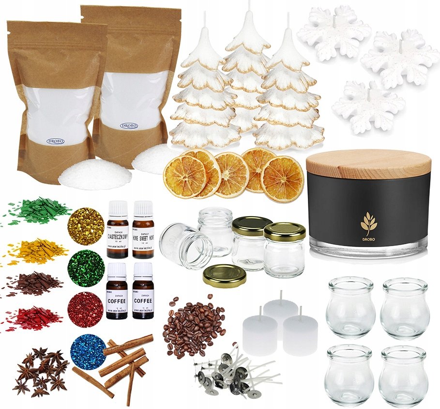 Mega zestaw do robienia świec XXL + świeczki do dekoracji świątecznych 8