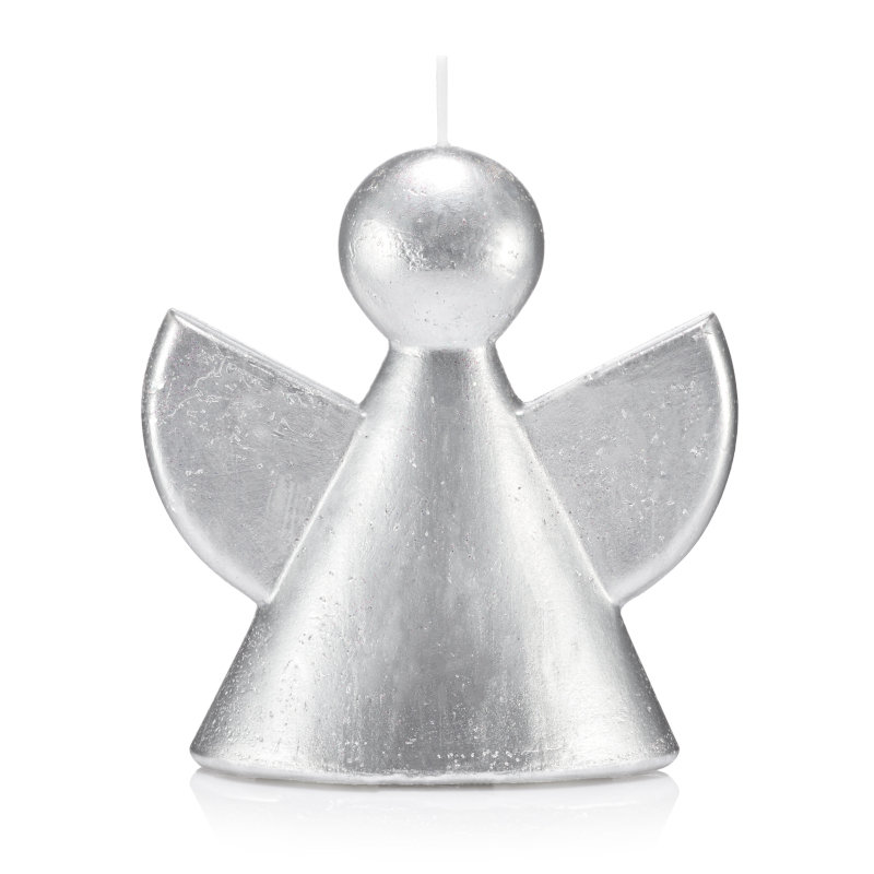 Świeca ANIOŁ ART kolor SREBRNY