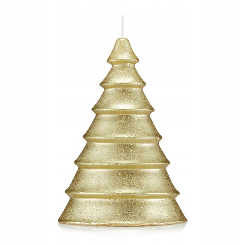 Świeca CHOINKA ART 15 cm kolor ZŁOTY