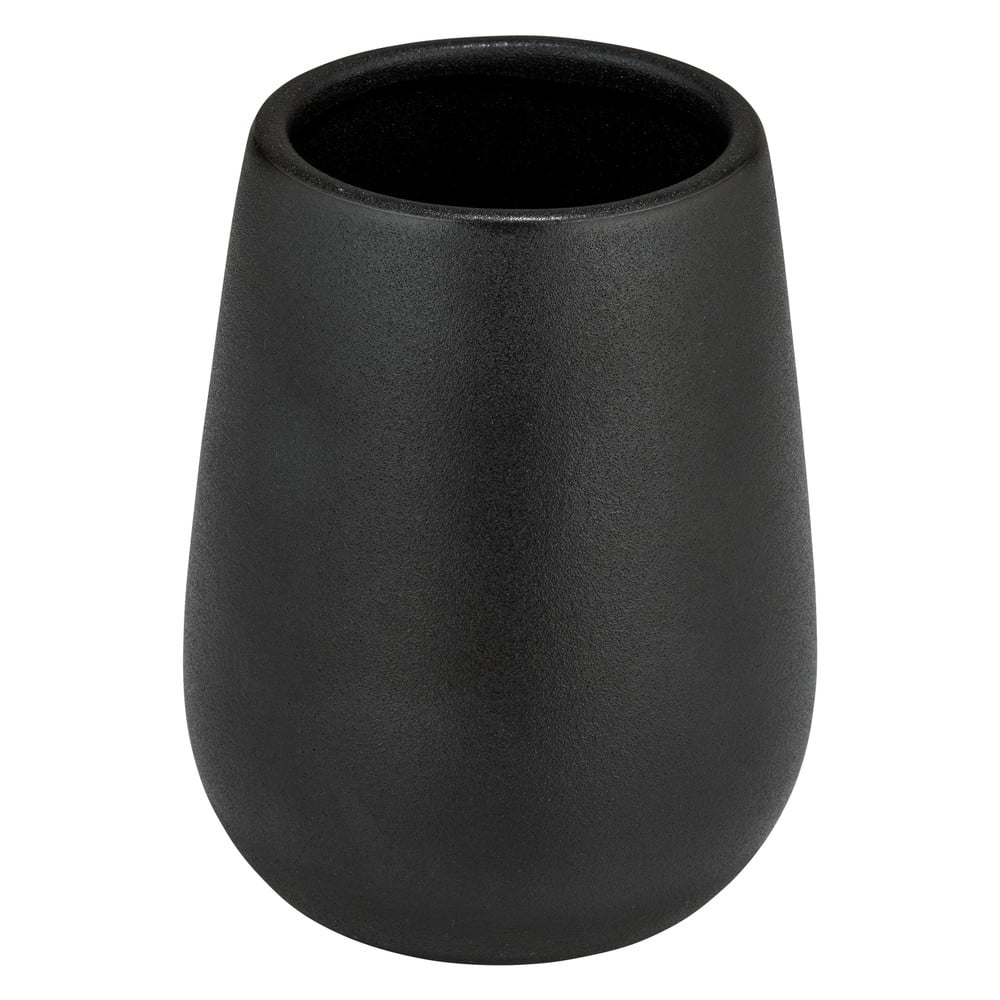 Czarny ceramiczny kubek na szczoteczki do zębów Nerno – Wenko