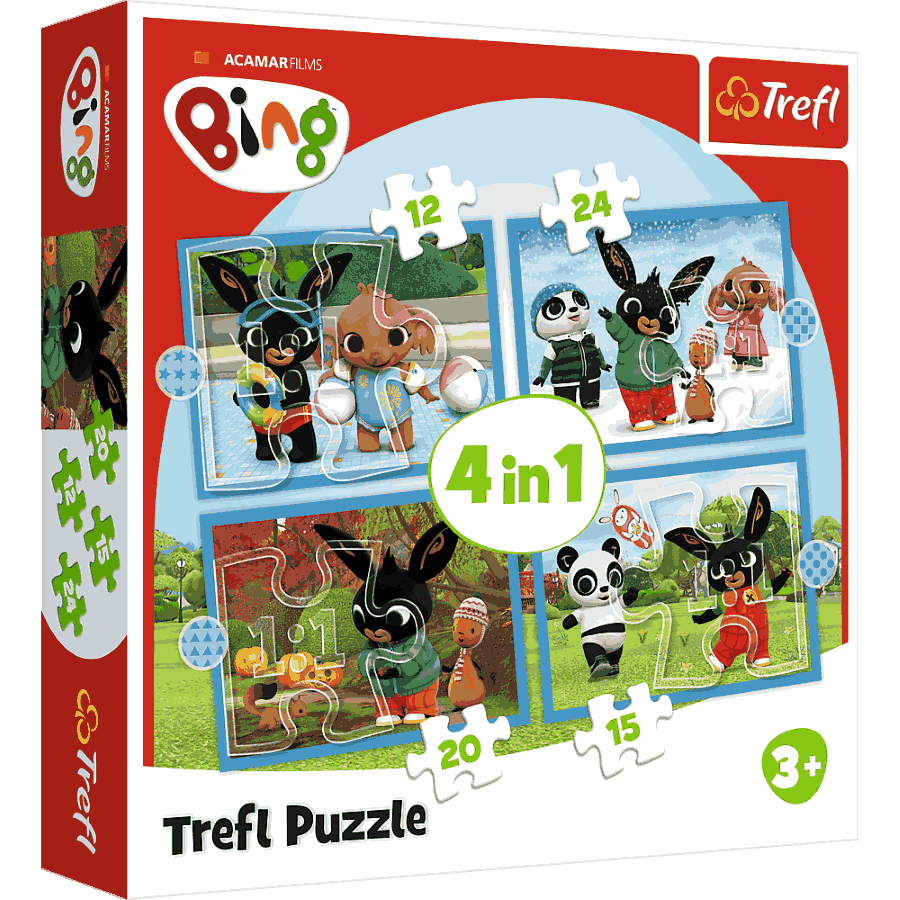 Trefl, Wesoły Bing, puzzle 4w1