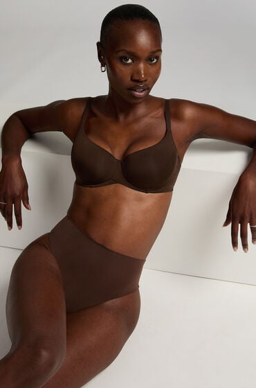 Hunkemöller Biustonosz usztywniany z fiszbinami Smooth Brązowy
