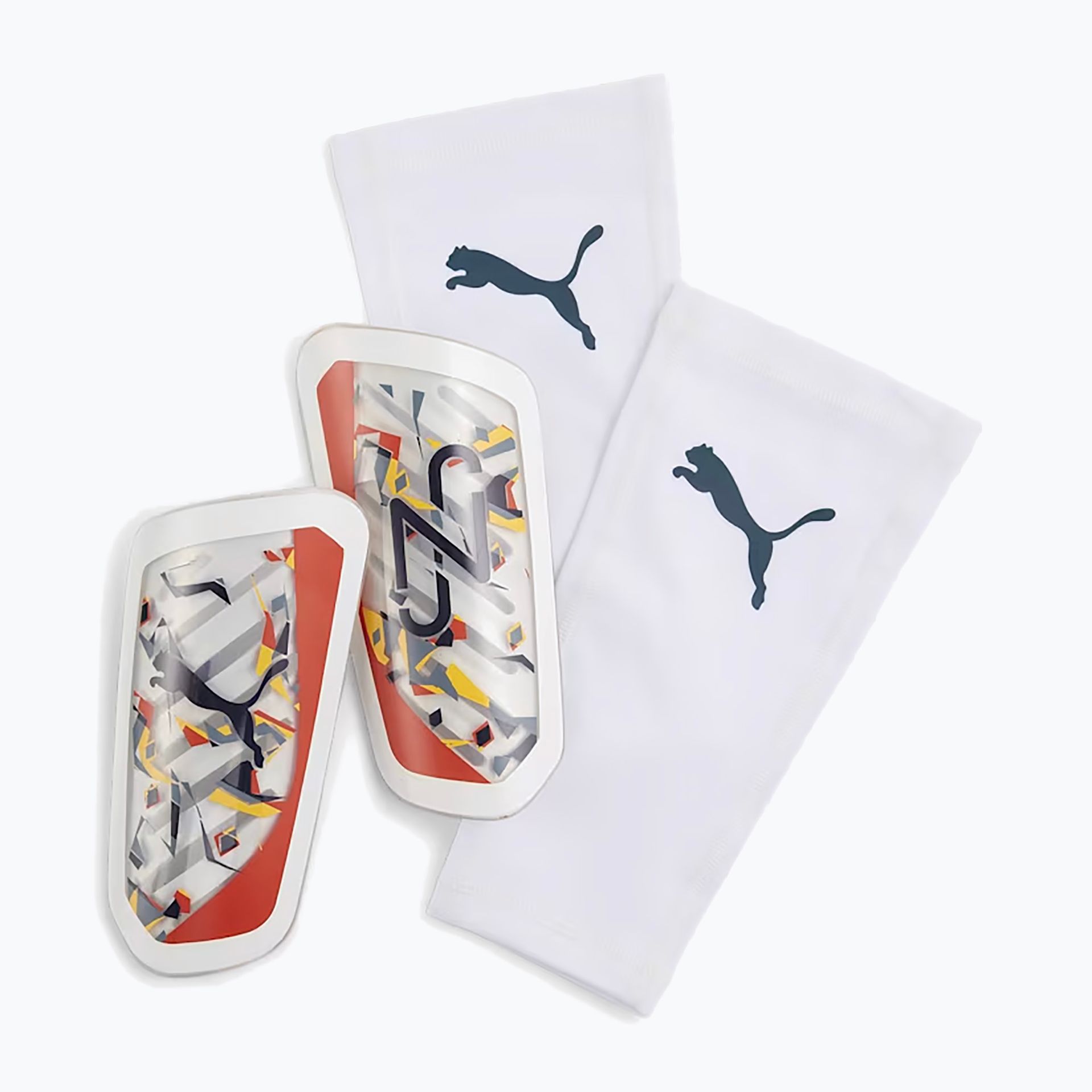 Ochraniacze na golenie PUMA Neymar JR Ultra Flex Sleeve puma white/hot heat/sun stream/puma black WYSYŁKA W 24H 30 DNI NA ZWROT