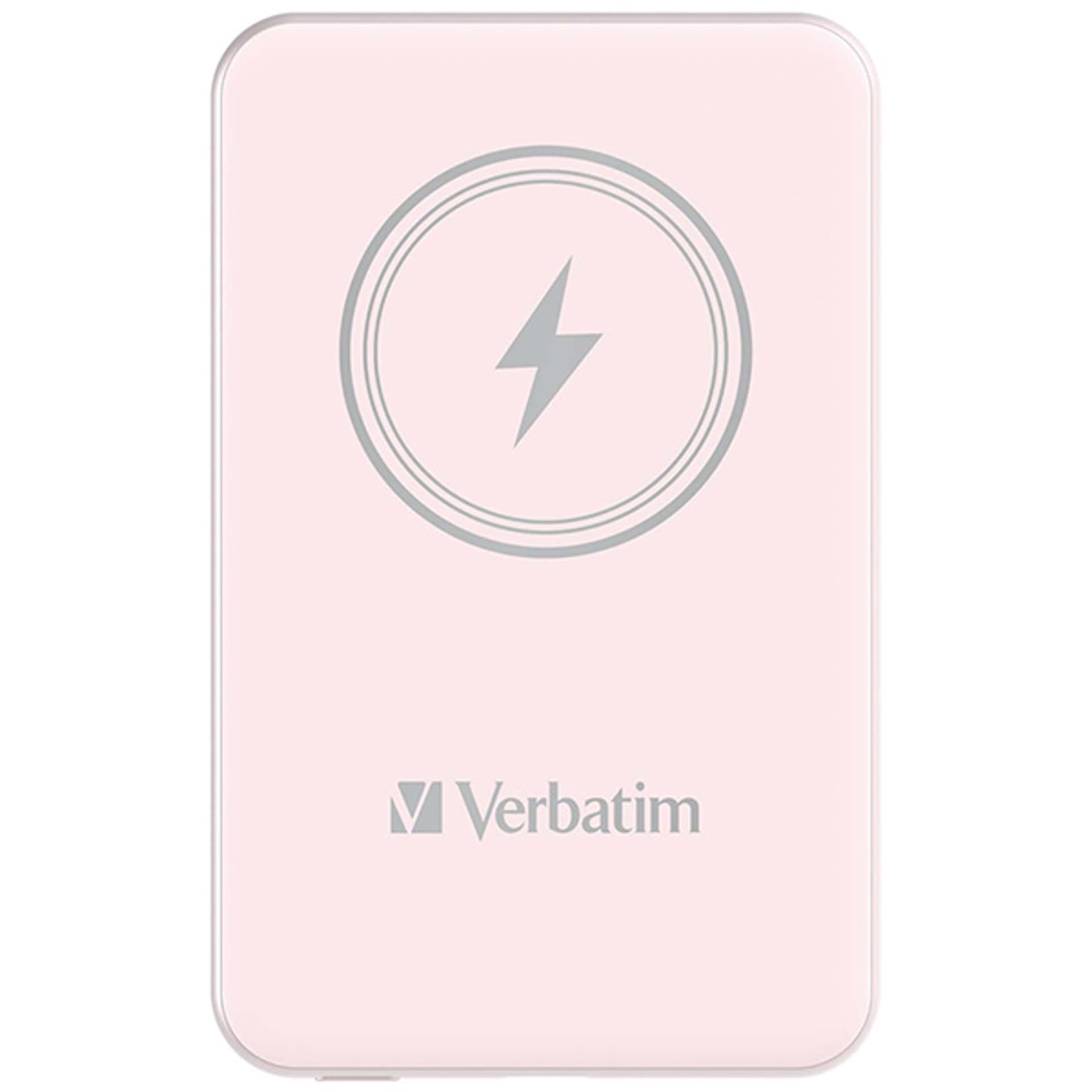 Verbatim Charge 'n' Go Magnetic Wireless Power Bank 5000mAh różowy - darmowy odbiór w 22 miastach i bezpłatny zwrot Paczkomatem aż do 15 dni