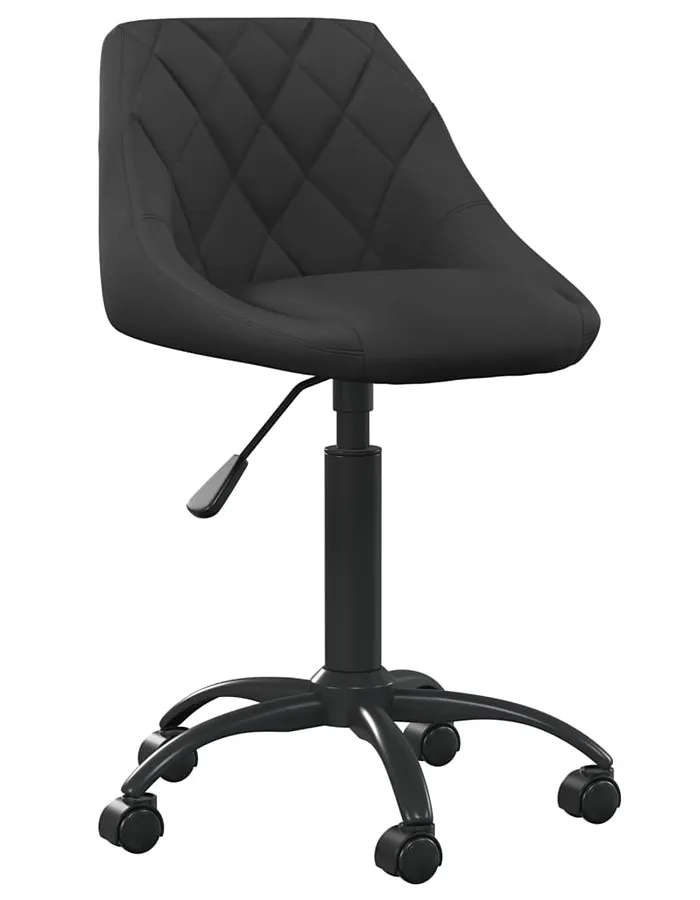 Elior Czarny tapicerowany fotel obrotowy - Logido