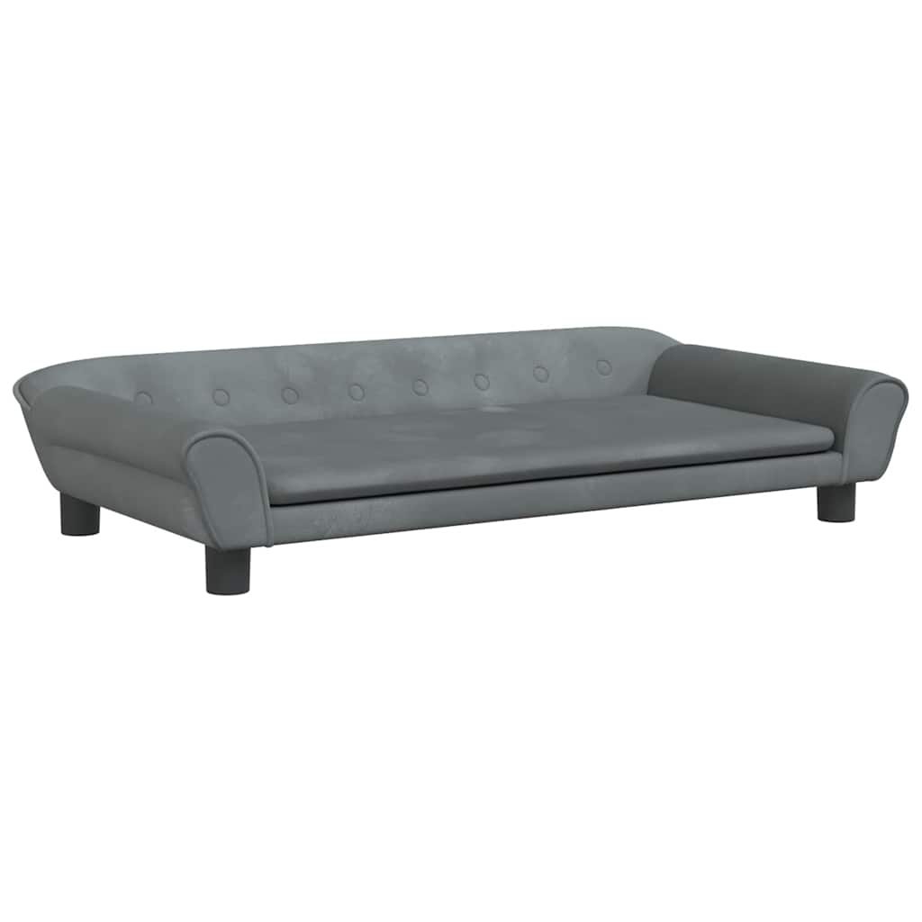 vidaXL Legowisko dla psa, ciemnoszare, 100x50x21 cm, aksamitne