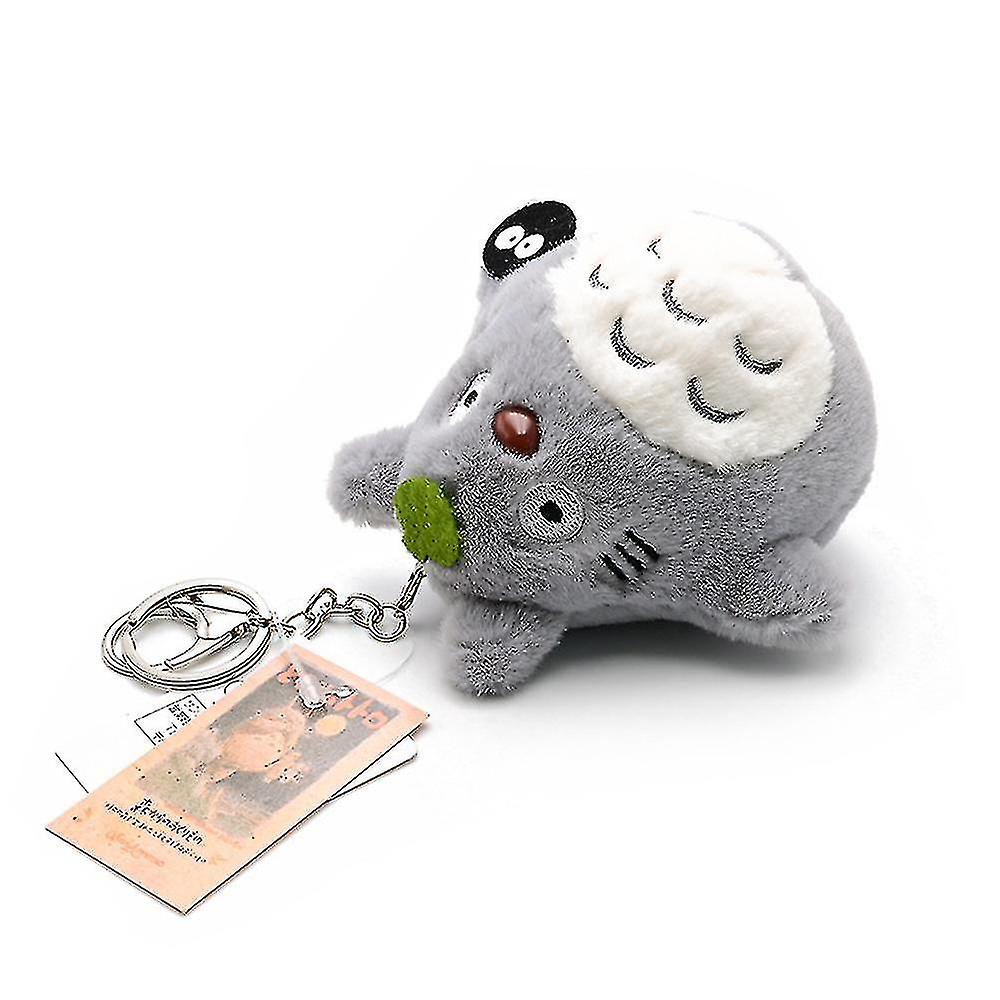 Pluszowa kreskówka Mój sąsiad Totoro wypchany plecak szkolny Akcesoria Wisiorek Szary