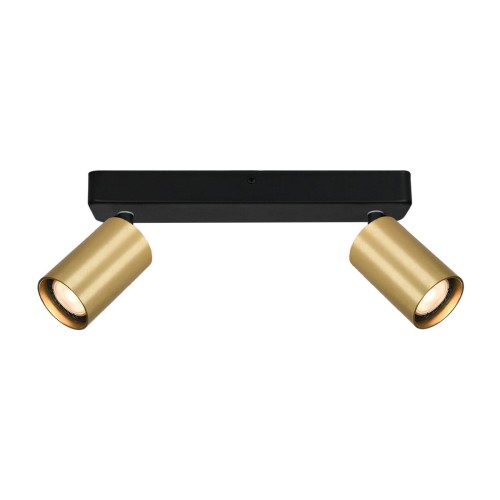 Nesto lampa sufitowa (spot) 2xGU10 czarna/mosiądz SPL-23436-2-BK-GD