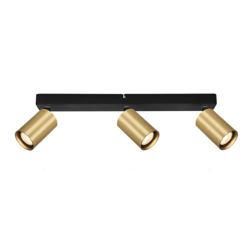 Nesto lampa sufitowa (spot) 3xGU10 czarna/mosiądz SPL-23436-3-BK-GD