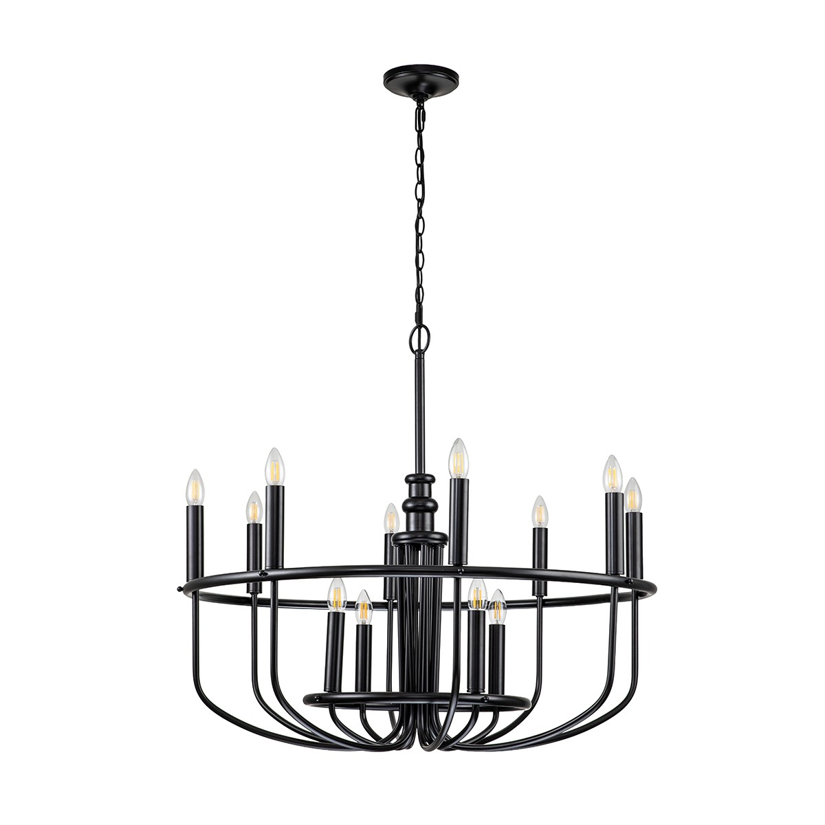 Capitol Hill żyrandol czarny KL-CAPITOL-HILL12-BLK Kichler