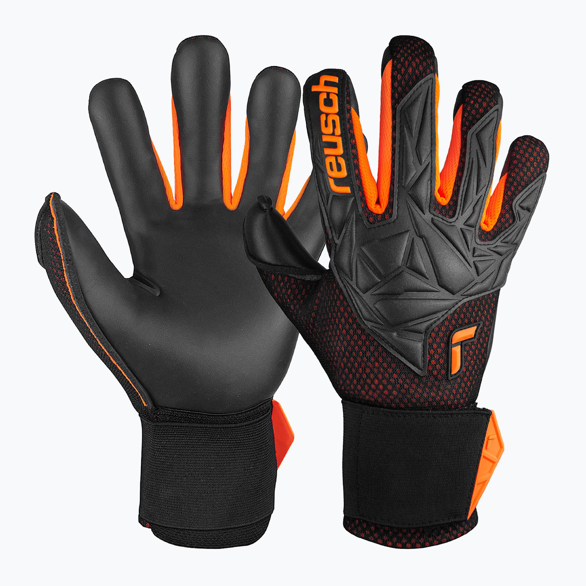 Rękawice bramkarskie Reusch Attrakt Infinity Airvent black/shocking orange WYSYŁKA W 24H 30 DNI NA ZWROT