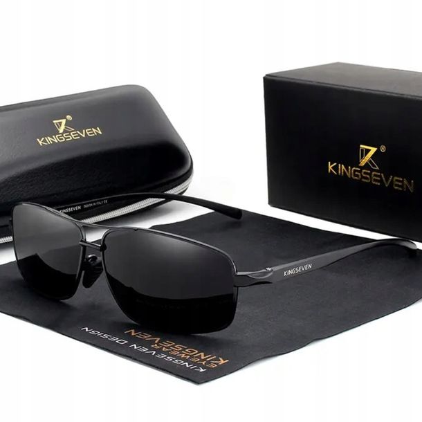 Okulary Przeciwsłoneczne Męskie Kingseven Polaryzacja Uv400 Zestaw + Etui