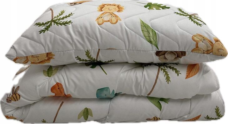 Kołdra 100x135 i Poduszka 40x60 dla Dzieci Komplet Całoroczny Dinozaury