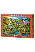 Puzzle 2000 Idyllic House with Horses CASTOR - Castorland