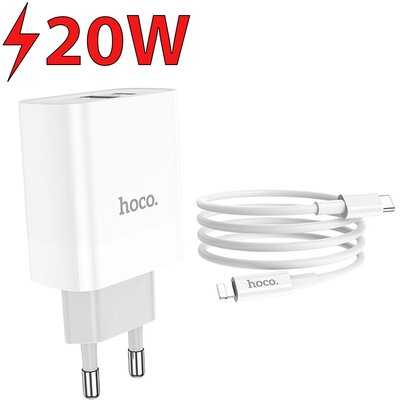 Zdjęcia - Ładowarka Hoco   C80A 1x USB-A 1x USB-C 3 A  