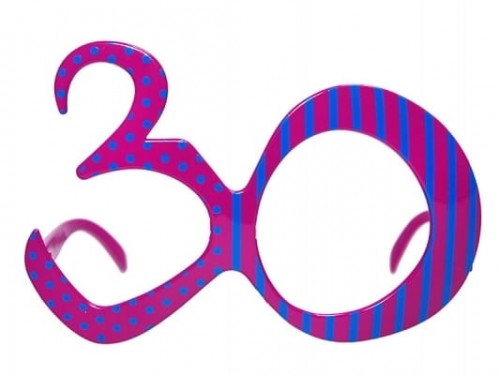 PartyDeco Okulary 30, fuksja OKR9-30