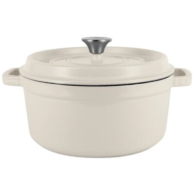 Retro garnek emaliowany z pokrywką 4,3l Vintage Cuisine - krem