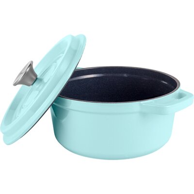 Retro garnek emaliowany z pokrywką 2,2l Vintage Cuisine - mięta