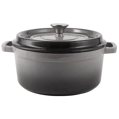 Retro Garnek Żeliwny Z Pokrywką 4,3L Vintage Cuisine - Szary Ombre