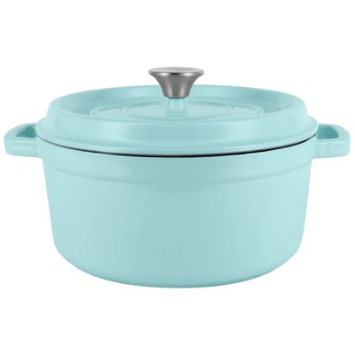 Retro garnek emaliowany z pokrywką 4,3l Vintage Cuisine - mięta