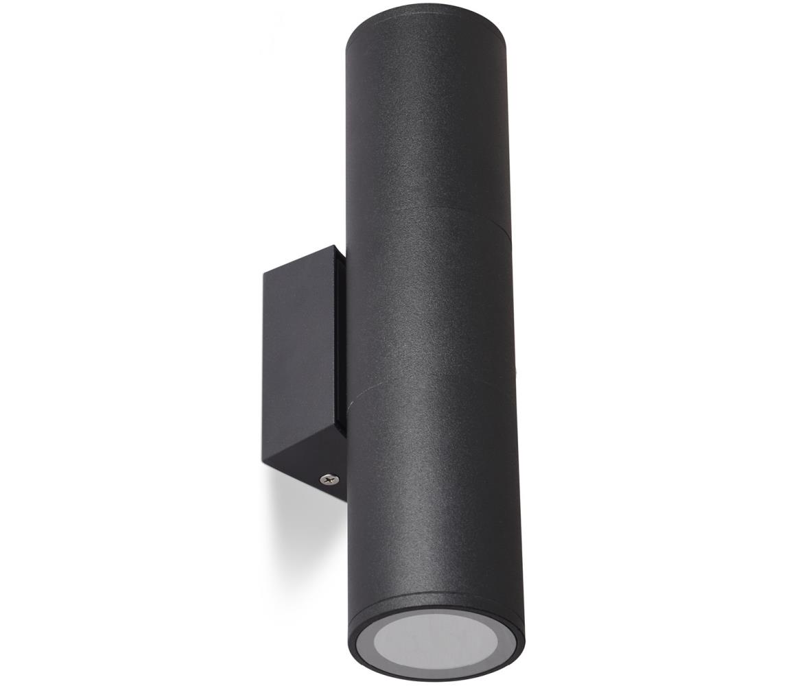 Kinkiet zewnętrzny 2xGU10/35W/230V IP54 okrągły czarny