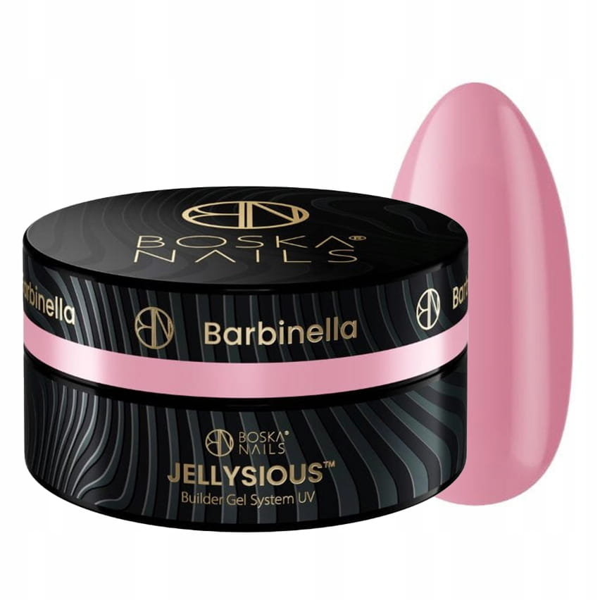 Boska Nails, Jellysious Barbinella, Jasno różowy żel budujący do paznokci galaretka Builder Gel System UV, 30ml