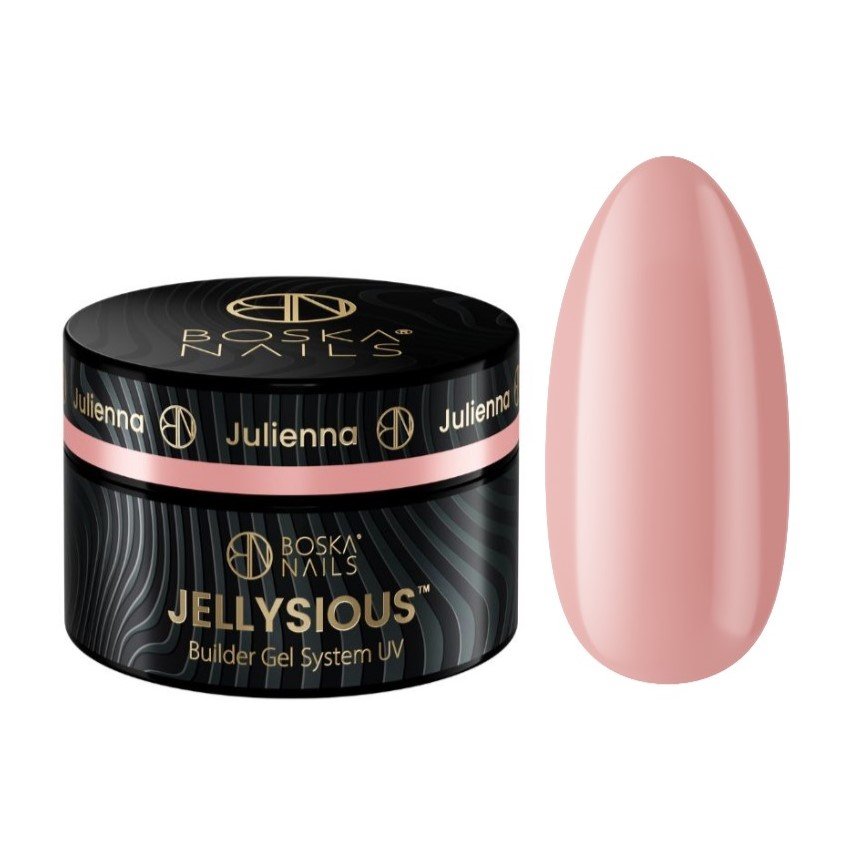 Boska Nails, Jellysious Julienna, Jasno brzoskwiniowy żel budujący do paznokci galaretka Builder Gel System UV, 15ml