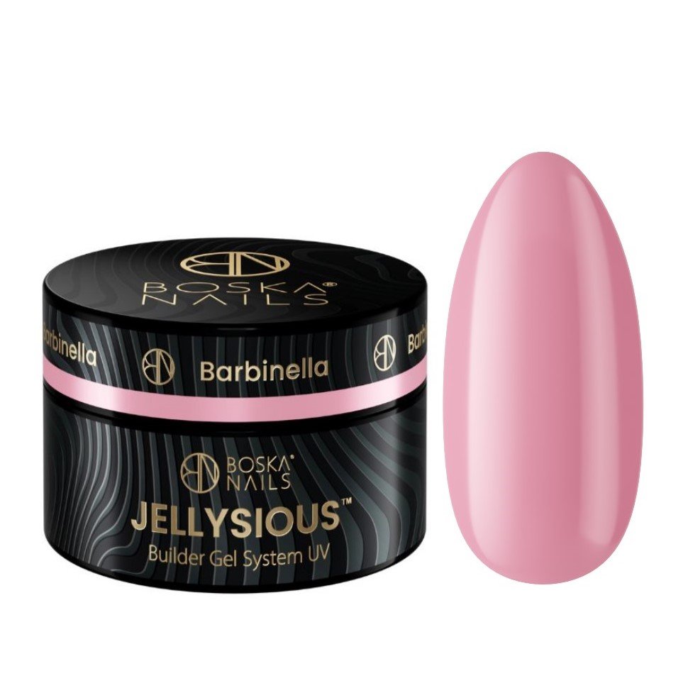 Boska Nails, Jellysious Barbinella, Jasno różowy żel budujący do paznokci galaretka Builder Gel System UV, 15ml