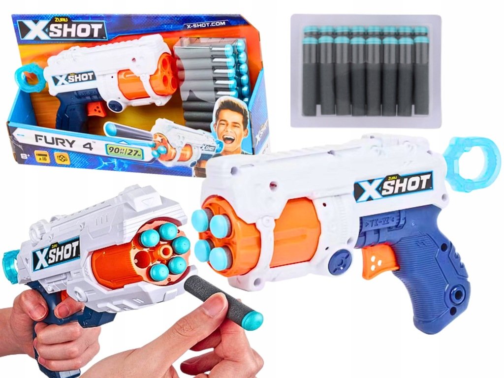 PISTOLET ZURU NERF WYRZUTNIA STRZAŁKI PREZENT DLA DZIECKA CHŁOPAKA XL