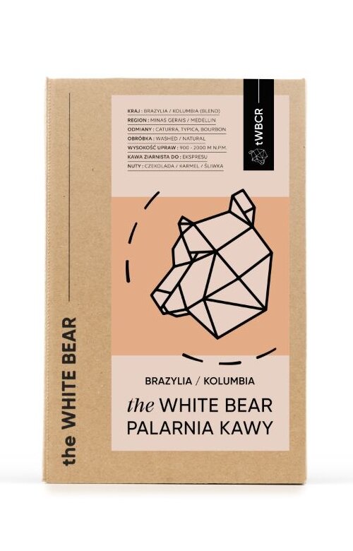 Kawa ziarnista The White Bear Brazylia/Kolumbia 1kg