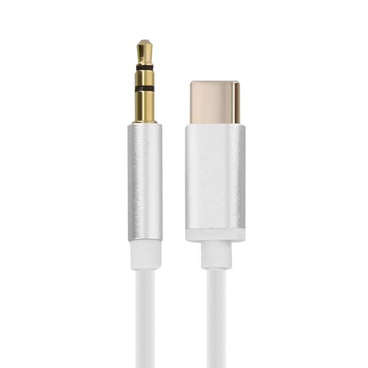 Kabel meski USB C Jack 3,5 mm Pomocniczy adapter audio 1 m - bialy