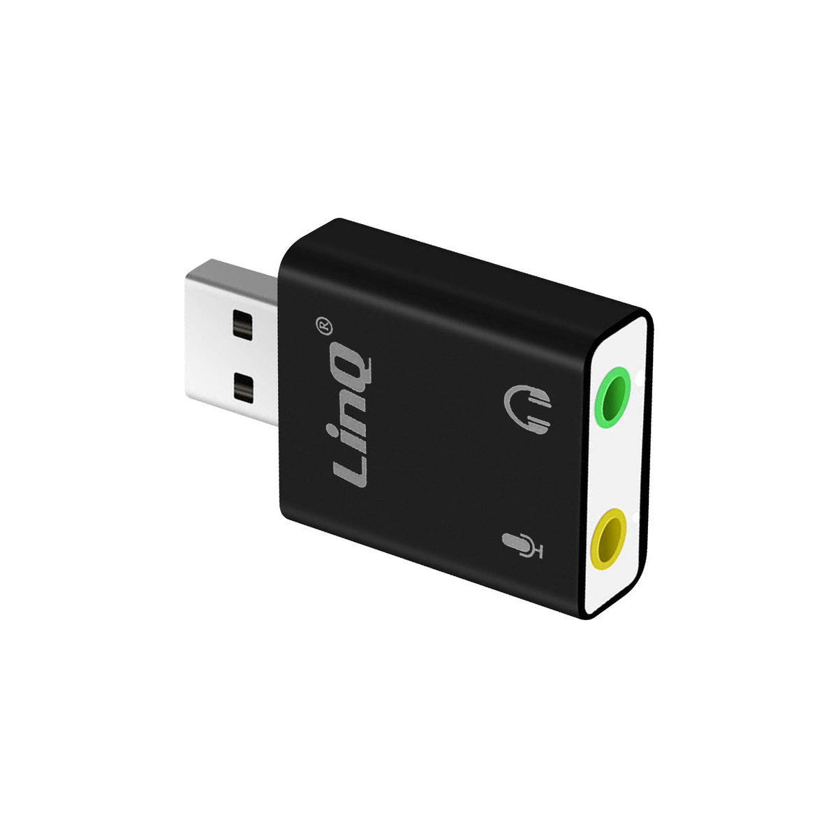 Zewnetrzna karta dzwiekowa USB PC, Macbook — adapter Double Jack Surround 7.1 (glosnik, mikrofon, sluchawki)