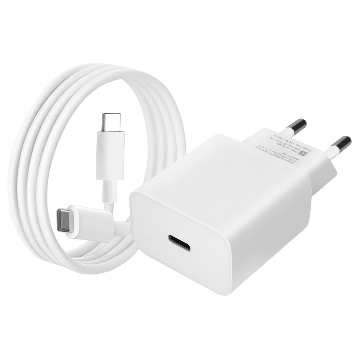 Oryginalna ladowarka Google Home, kabel ladujacy USB-C 18 W USB-C — biały