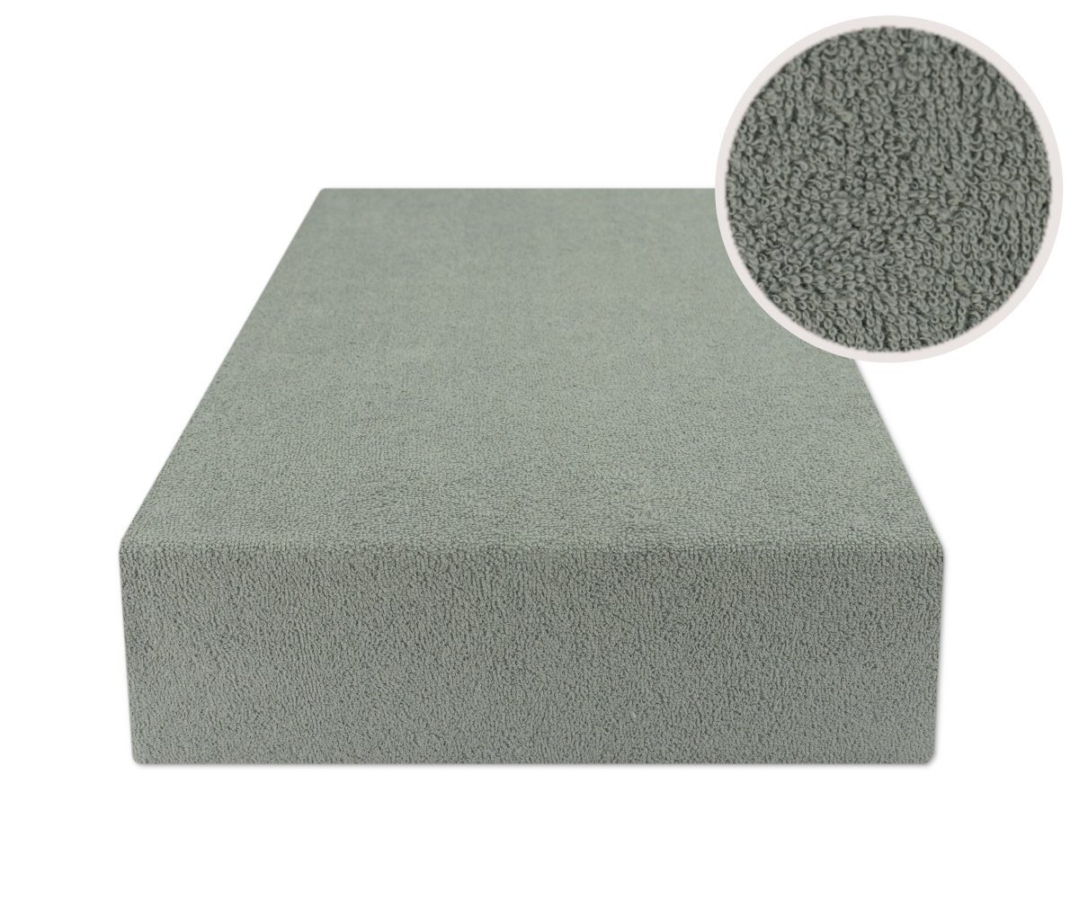 Prześcieradło Z Gumką 120X200 Frotte Ciemno Szare