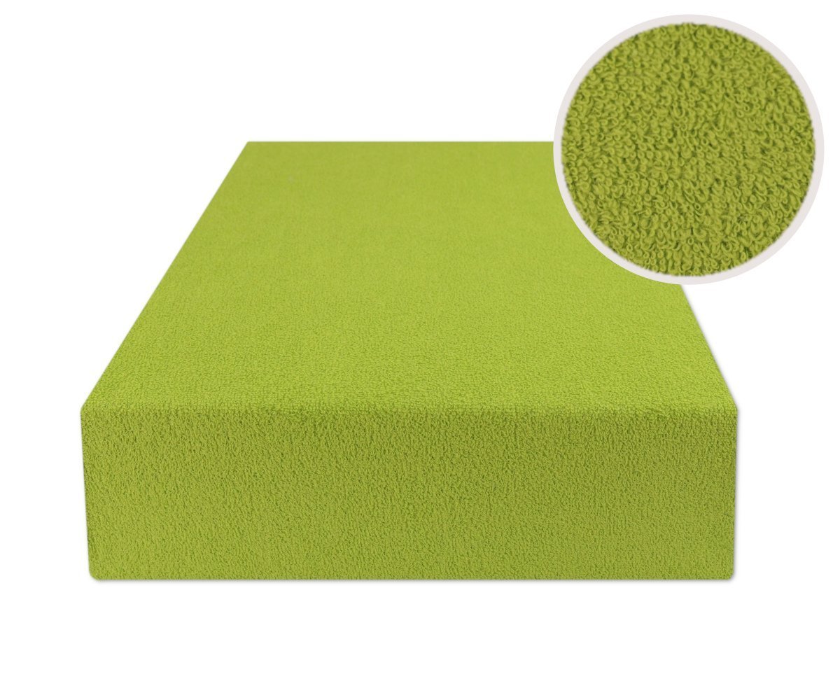 Prześcieradło Z Gumką 120X200 Frotte Zielone