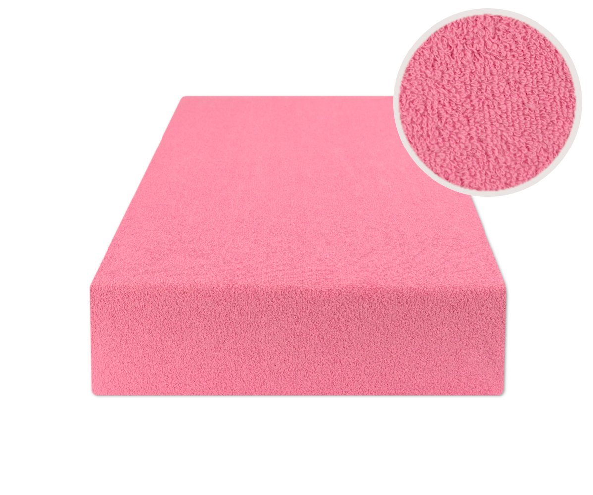 Prześcieradło Z Gumką 140X200 Frotte Róż