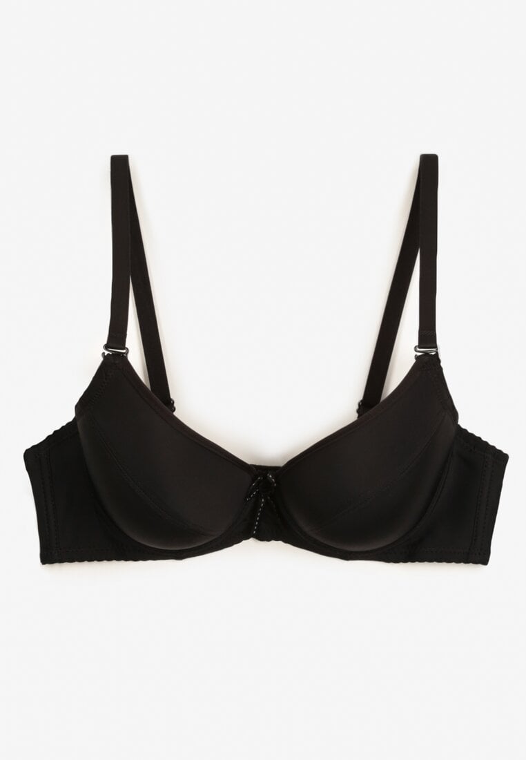 Czarny Biustonosz Typu Full Cup z Regulowanymi Ramiączkami Crisanta