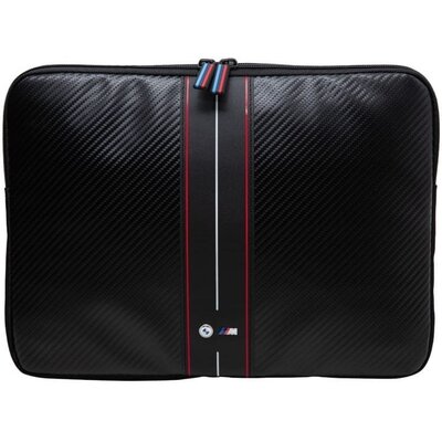 Etui na laptopa BMW Carbon Red Stripes 16 cali Czarny