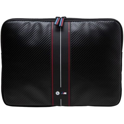 Etui na laptopa BMW Carbon Red Stripes 14 cali Czarny