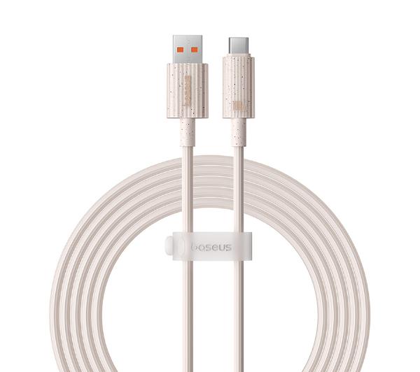 Baseus USB do USB-C Habitat Series 100W 2m Różowy