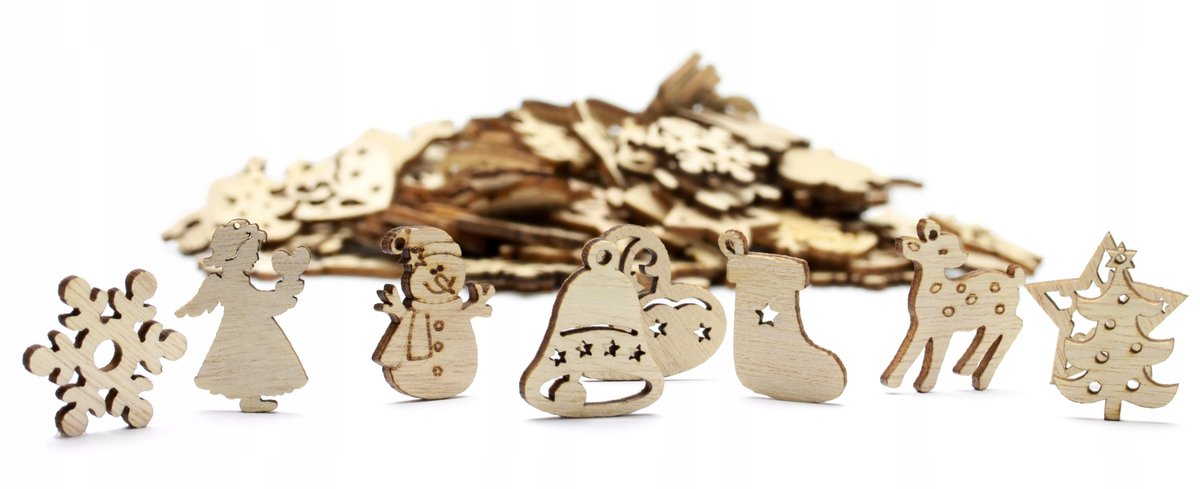 Scrapki świąteczne 50 sztuk, 9 wzorów na święta, Boże Narodzenie