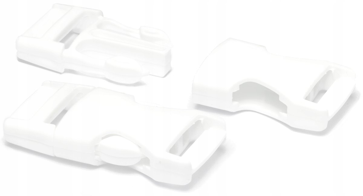 Klamry plastikowe 10 szt. 20mm BIAŁE
