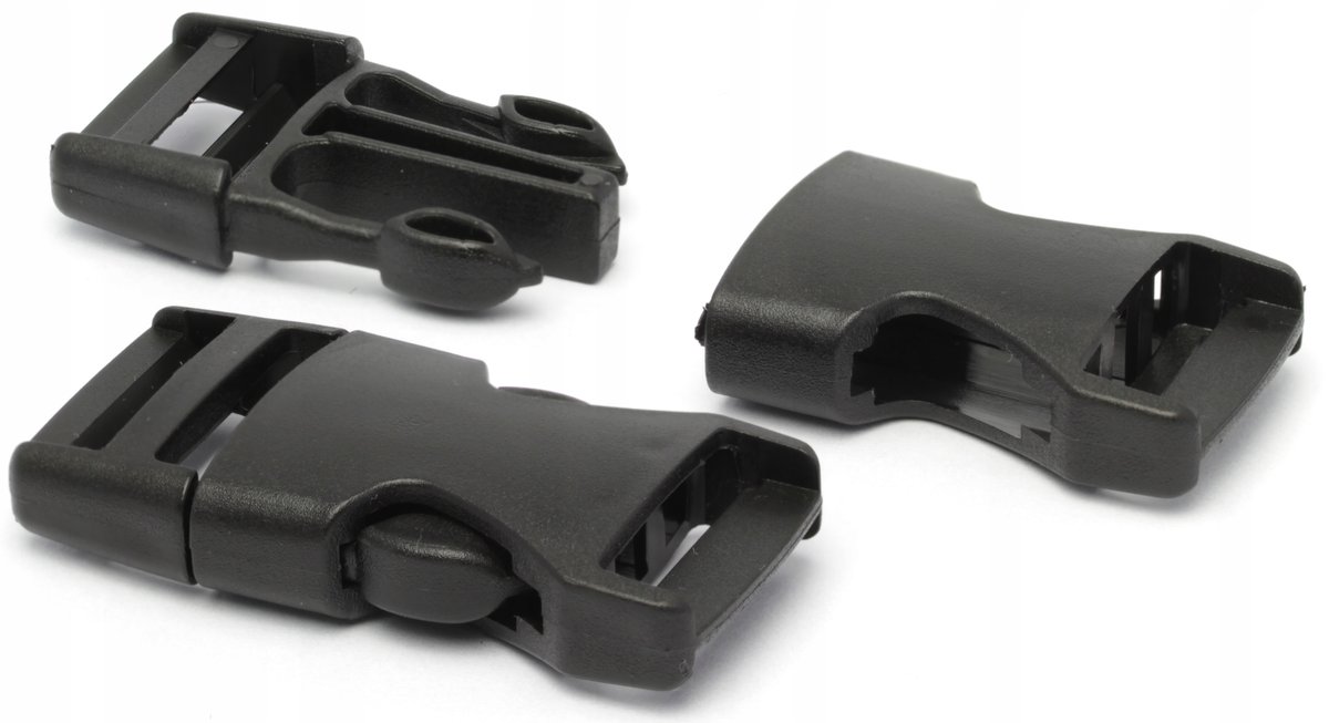 Klamry plastikowe 10 szt. 20mm CZARNE