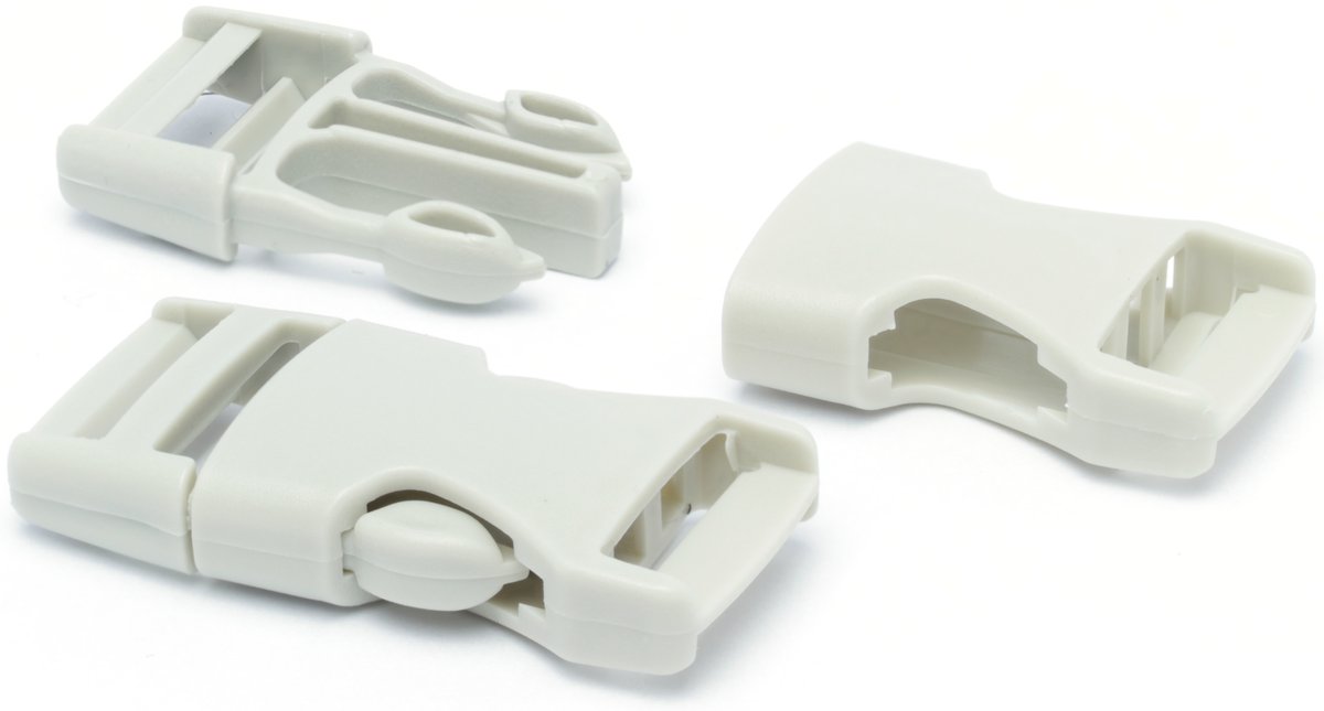 Klamry plastikowe 10 sz. 20mm SZARE