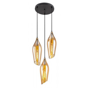 RABALUX 72203 Bellini Lampa wiszaca   IP20 czarny E27 3x MAX 60