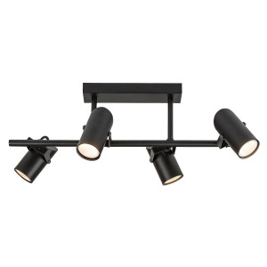 RABALUX 73044 Maximilian lampa sufitowa matowa czarna GU10 4x MAX 25W  IP20