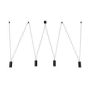 RABALUX 73038 Senobia lampa wisząca czarna GU10 4x MAX 35W  IP20