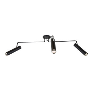 RABALUX 73039 Senobia lampa sufitowa czarna GU10 3x MAX 35W  IP20