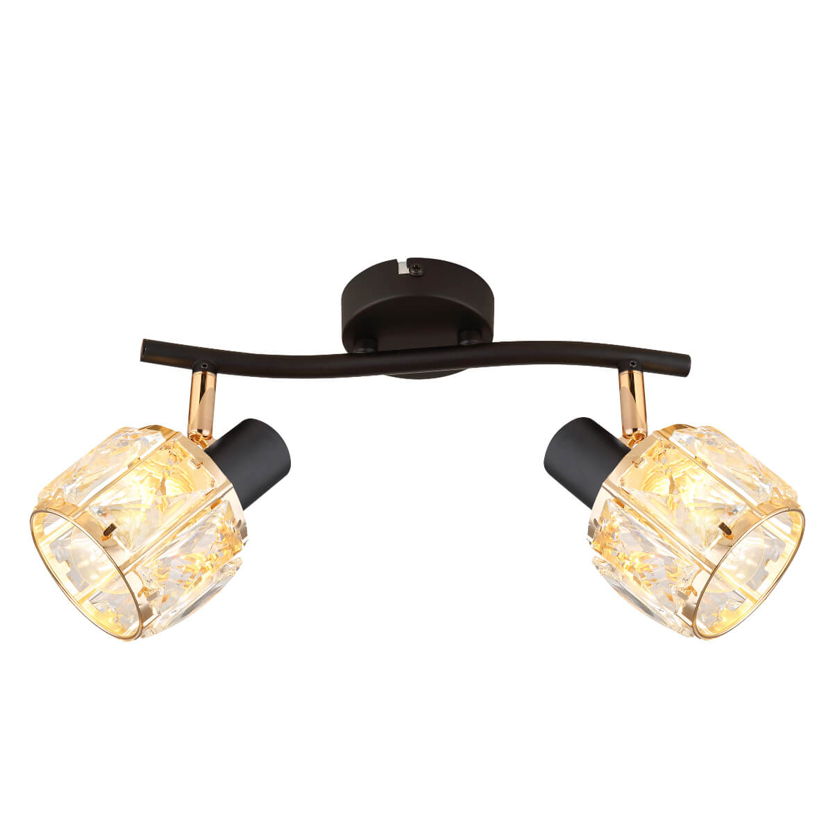 Sufitowa lampa glamour Dubai 92-30177 Candellux crystals bursztynowa czarna złota